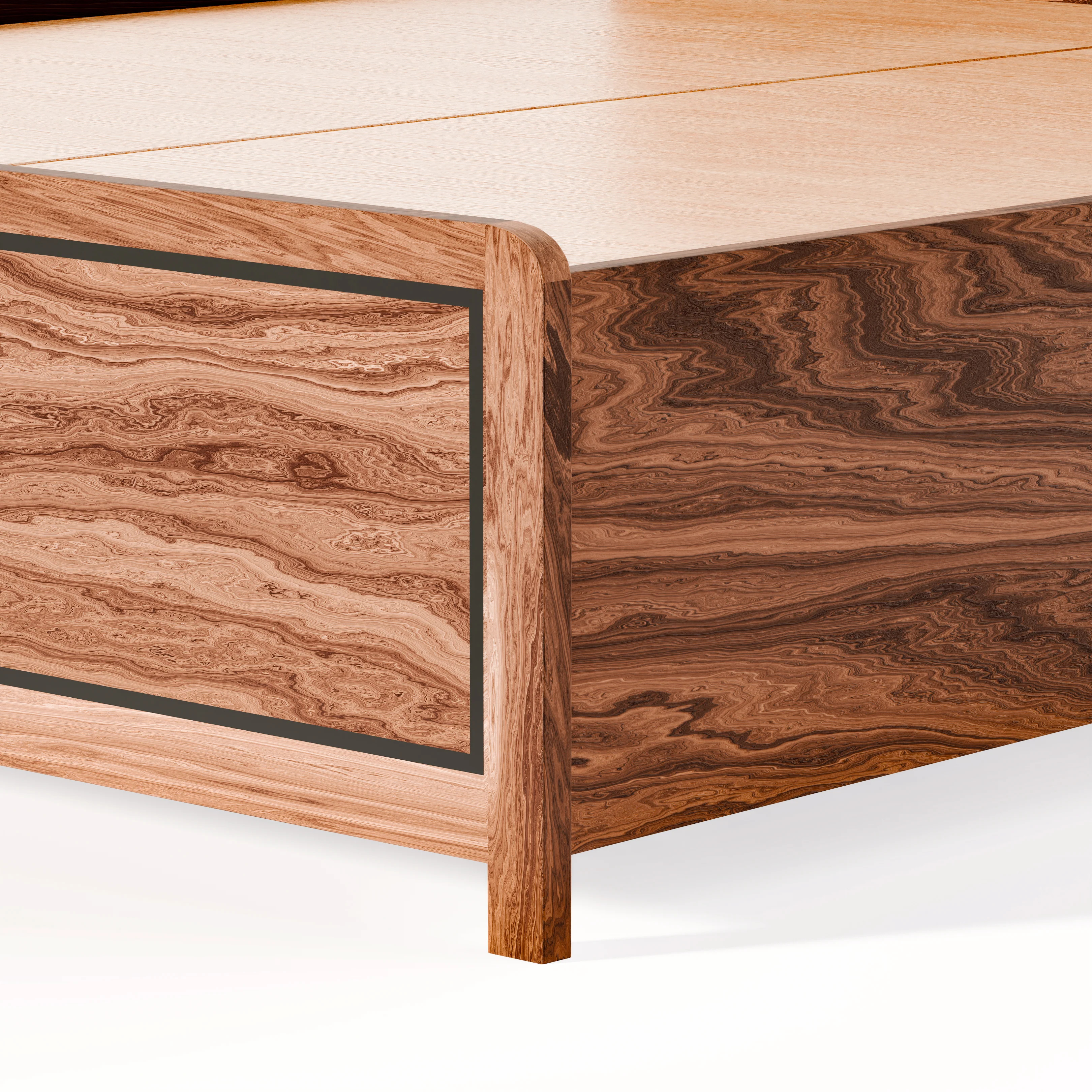 Boho Bed (Acacia Wood) - With Storage - Image 6