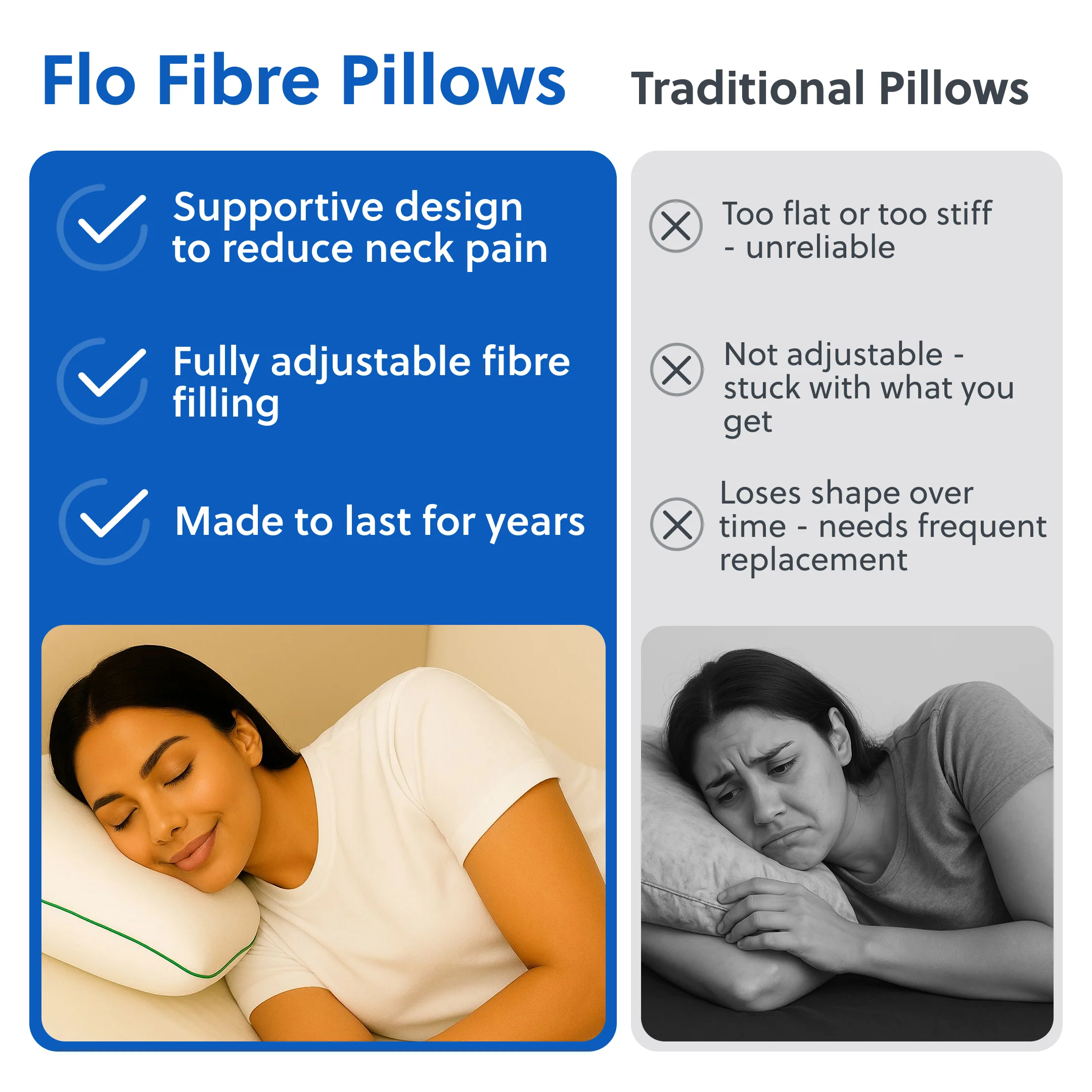 Flo Adjustable Pillow (Fibre) - Image 4