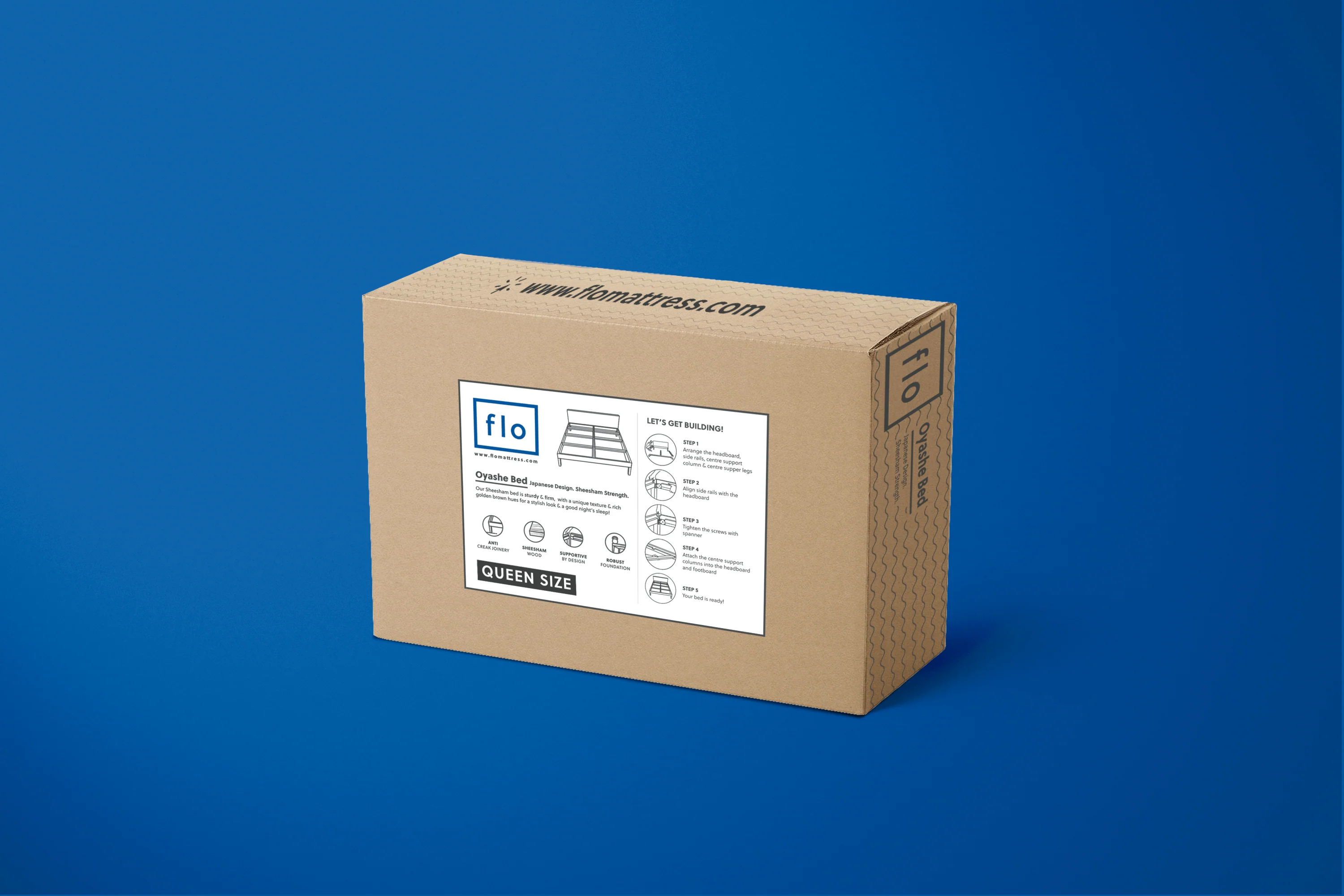 Oyashe Sheesham Wood Bed - Image 11